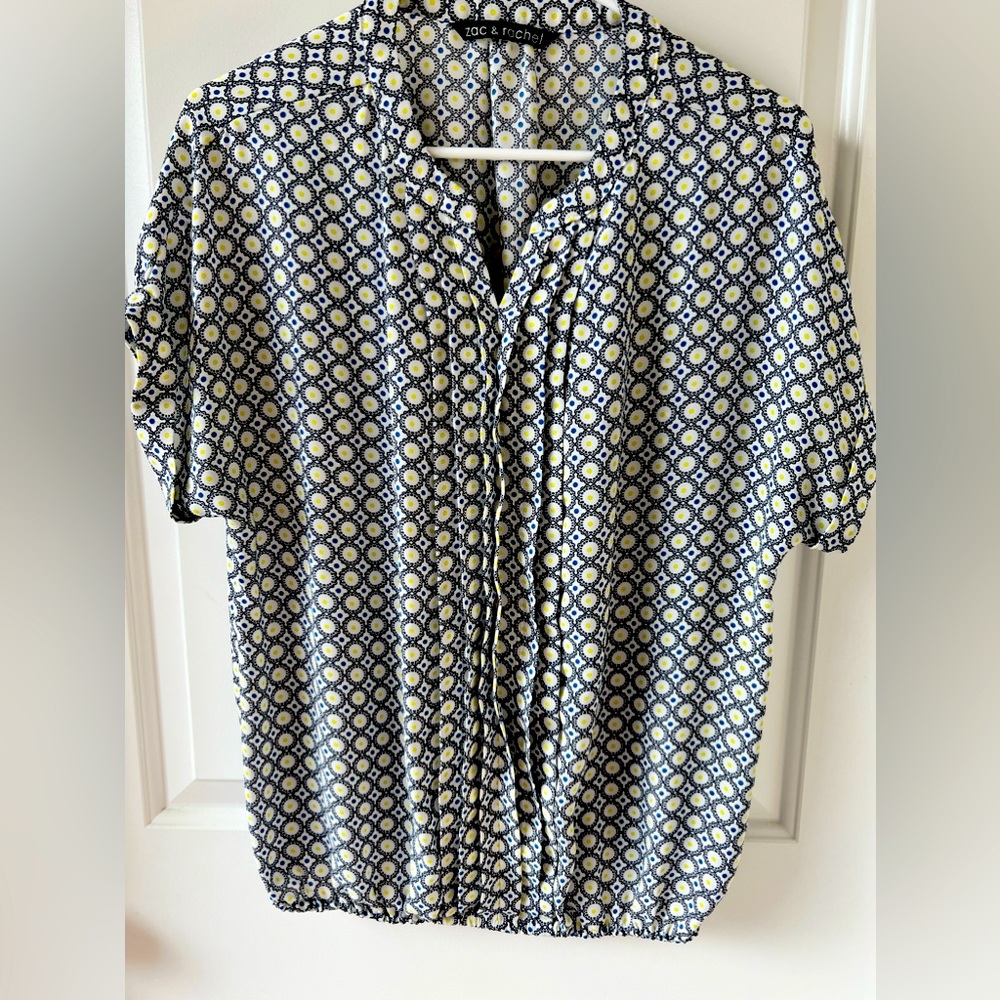 Zac & Rachel blouse, gathered hem.